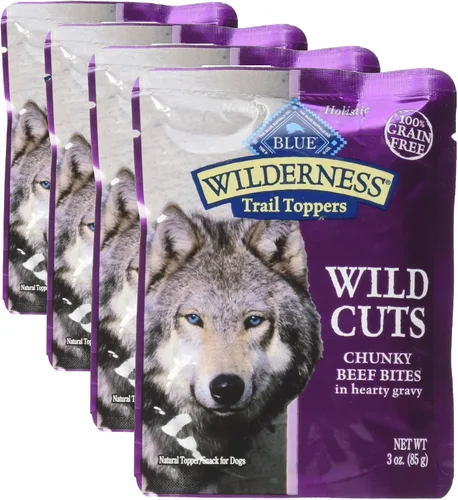 Miniatura 10 de Blue Buffalo Wilderness Trail Toppers Wild Cuts - Alimento húmedo natural para perros con alto contenido de proteínas, bocados de pollo en salsa