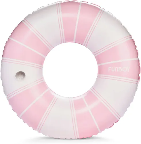 Miniatura 8 de FUNBOY Giant Vintage Stripe Inflatable Pool Float with Cup Holder 48" Pool Float for Adults Inner Tube Pool Toys Swim Rings Swimming Pool