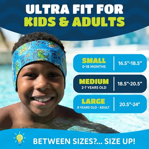 Miniatura 6 de Earvolution Ear Band-It Ultra Swimming Headband for Kids and Adults - Invented by Ear, Nose, and Throat Physician - Custom Anti-Slip Grip Neoprene