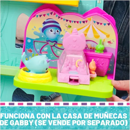 Miniatura 4 de Spin Master Gabby's Dollhouse Sala de Carnaval de Kitty Narval, con figura de juguete, juguetes sorpresa y muebles de casa de muñecas, juguetes