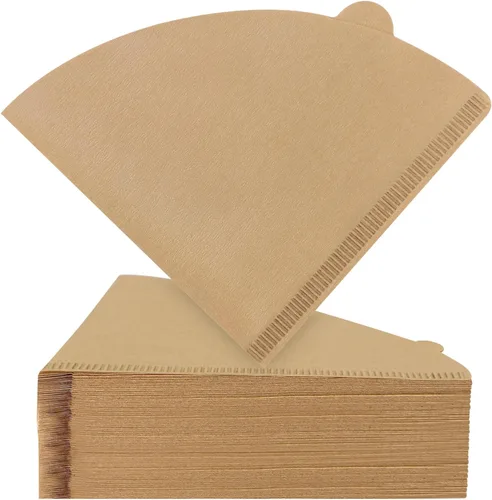 Miniatura 10 de Clinuse Filtros de café en cono #2, 100 unidades sin blanquear tamaño 02, filtros de papel natural desechables de 2 a 4 tazas, 02 filtros de cono