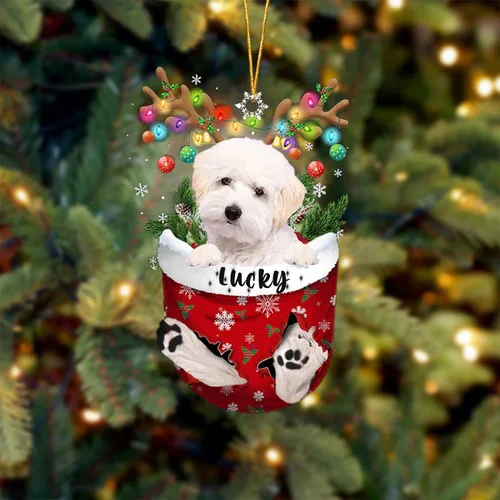 Miniatura 124 de Adorno de Navidad personalizado para perro Airedale Terrier en bolsillo de nieve, adorno para árbol de Navidad, idea de regalo para amantes
