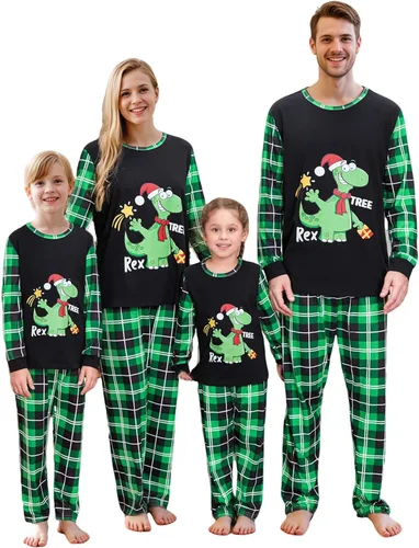Miniatura 16 de OAKFashion Conjuntos de Pijamas Familiares de Navidad, Pijamas Familiares a Juego de Navidad Ropa de Dormir Pjs