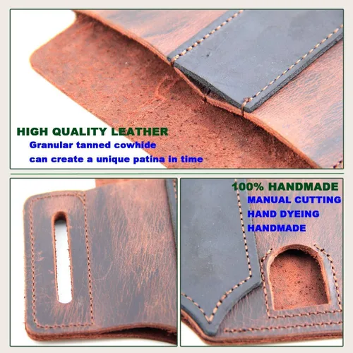 Miniatura 2 de Funda multiherramienta para cinturón organizador de bolsillo EDC de cuero por LIPOUD