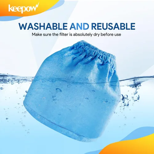 Miniatura 4 de KEEPOW Paquete de 10 filtros de tela VRC2 compatibles con aspiradoras Vacmaster de 1.5 a 3.2 galones, compatible con Armor All AA155 AA256 AA255