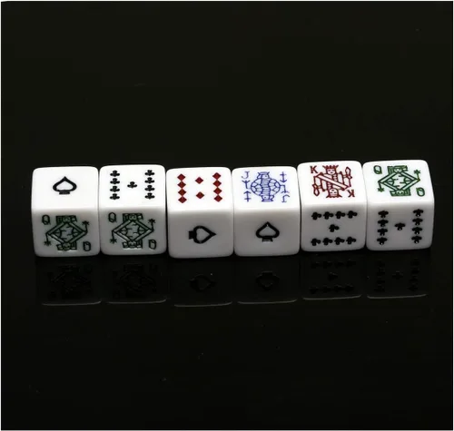 Miniatura 2 de Taza de dados de cuero sintético con dados de póquer, con forro de fieltro, agitador silencioso para jugar dados Yahtzee/Farkle/Liars, Marrón