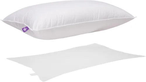 Miniatura 3 de Canadian Down & Feather Co. - 1 paquete de almohada de plumón de ganso canadiense de soporte medio, tamaño estándar, carcasa de 400 hilos, 100%