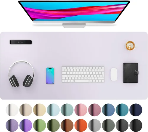 Miniatura 259 de Aothia - Protector de escritorio de cuero sintético, base para mouse, superficie antideslizante e impermeable para escribir y para laptop