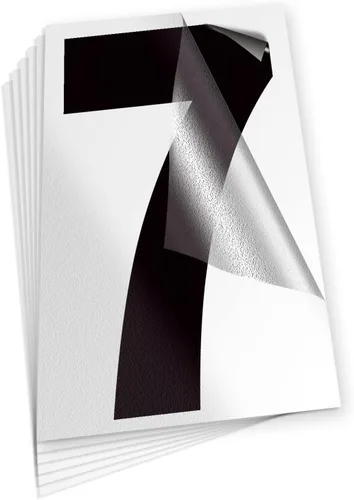 iSYFIX Calcomanías de vinilo negro con el número 7 (siete), paquete de 6 calcomanías autoadhesivas de 7 pulgadas, calcomanías troqueladas y Negro (7
