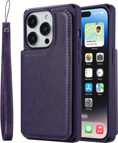 Miniatura 7 de Cavor Funda para iPhone 14 Pro Max con Tarjetero, Funda Cartera para iPhone 14 Pro Max para Mujeres y Hombres, Soporte de Tarjetas de Crédito