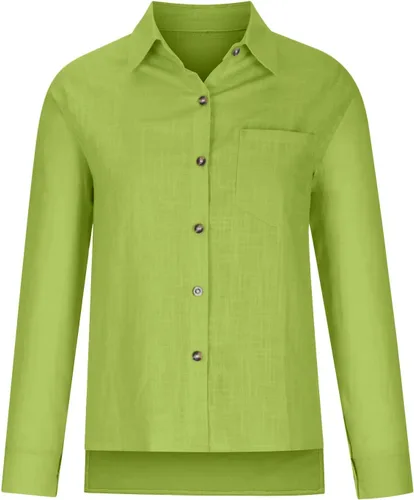 Miniatura 150 de SMIDOW Camisa de algodón y lino con botones para mujer