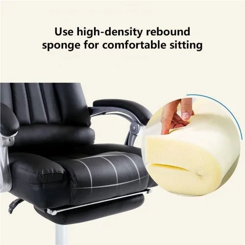 Miniatura 4 de Silla de oficina ejecutiva moderna blanca con respaldo alto, ergonómica y giratoria, cómoda silla de juegos para computadora para sala de estudio