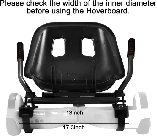 Miniatura 4 de Accesorio de asiento para aeropatineta para aeropatineta de 6.5 a 10 pulgadas, kit de conversión de buggy go kart, accesorio para scooter de Negro