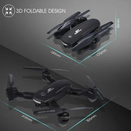 Miniatura 3 de Drone plegable con cámara 720P para adultos - R10 WiFi FPV RC Quadcopter con retención de altitud - Fotografía de gestos - Control de aplicación