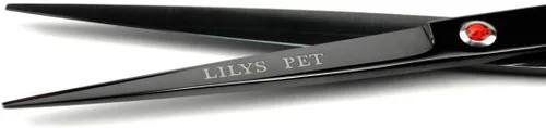 Miniatura 3 de Kit profesional de tijeras de aseo para mascotas, titanio recubierto, hoja de acero inoxidable afilada y fuerte para cortar el pelo de perros