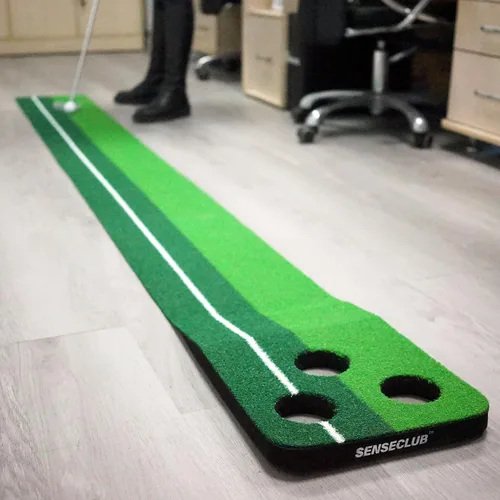 Miniatura 8 de SENSECLUB Verde de Golf Interior Plegable, Juego de Alfombra de Golf, Regalos de Golf para Hombres con Sistema de Recolección de Bolas