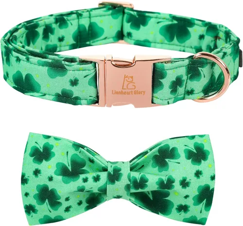 Miniatura 29 de Lionheart glory Collar de lazo para perro para el día de San Valentín, collar de perro para perros grandes, collares de perro con corazones con A
