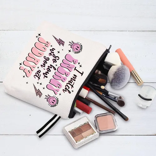 Miniatura 2 de Bolsa de maquillaje inspirada para mujer, bonita bolsa de cosméticos para amigos y familia, bolsa de aseo de viaje, bolsa de cosméticos portátil