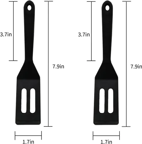 Miniatura 2 de Juego de 2 espátulas de silicona, mini espátulas pequeñas y flexibles para brownie para utensilios de cocina antiadherentes, perfecto para cocinar