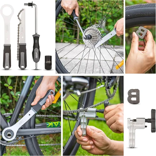 Miniatura 3 de Super B Juego de herramientas de bicicleta - Kit de reparación de bicicletas con estuche de transporte - Herramientas de mantenimiento de bicicletas