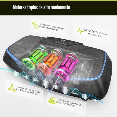 Miniatura 2 de FLYBIRD Vibration Plate Exercise Machine for Lymphatic Drainage, Adjustable Levels Full Body Workout, Curved Vibration Plate with Powerful Motor for