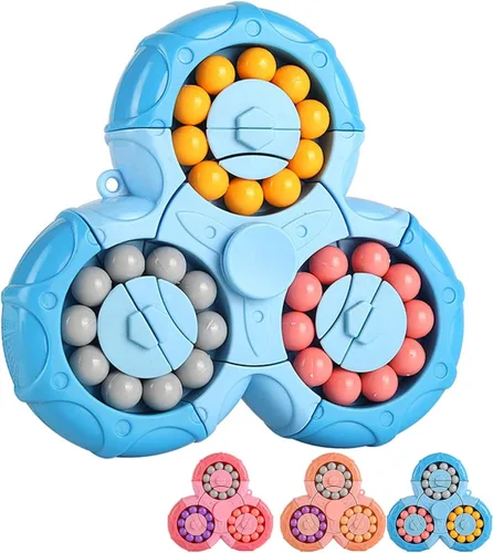 Miniatura 8 de Magic Bean - Juguete giratorio para el cerebro y el dedo, juguete giratorio de mano para aliviar el estrés y la ansiedad, juguete sensorial, regalo