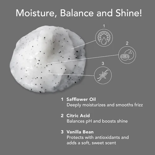 Miniatura 5 de Kimblebeauty Acondicionador de vainilla: fórmula nutritiva para controlar el encrespamiento con aceite de cártamo sin parabenos ni sulfatos. 8.0