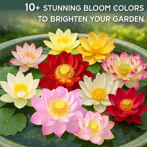 Miniatura 3 de 80 piezas de semillas de loto para plantar – Semillas de flor de loto en cuenco Bonsai, semillas mixtas de loto fáciles de cultivar,