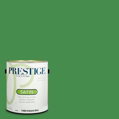 Miniatura 117 de Prestige Paints - Pintura exterior e imprimación en uno, 1 galón, plano, compatibilidad comparable con el color menta «Whipped Mint» de Behr