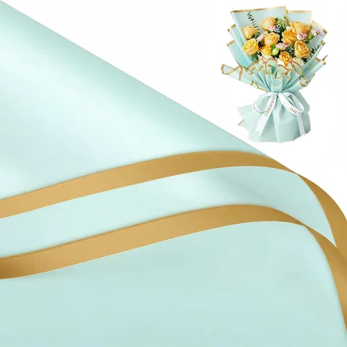 Miniatura 9 de Papel de regalo floral coreano - 15 hojas impermeables de envoltura de flores para ramos y regalos