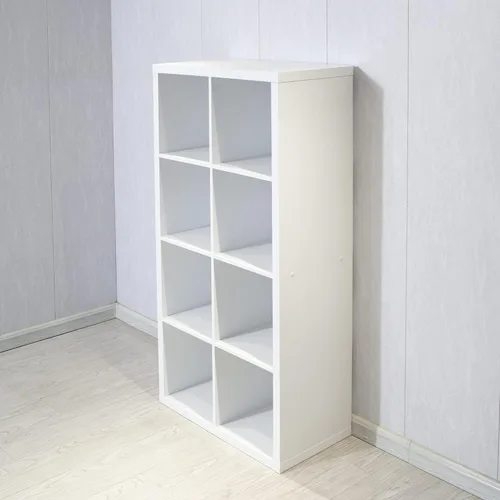 Miniatura 3 de Smart Cube - Organizador de 8 cubos con estantes traseros abiertos, casillero multiusos, estantería de 2 x 4 cubos para el hogar, oficina (blanco)
