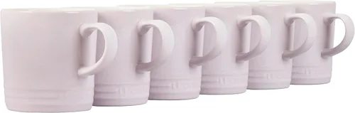 Miniatura 10 de Le Creuset Juego de 6 tazas de gres Londres, 12 onzas cada una, color blanco