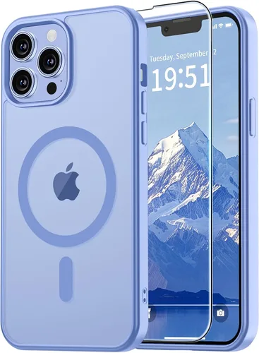 Miniatura 23 de vnnink para iPhone 12 y iPhone 12 Pro, funda de teléfono celular translúcida con protección contra caídas de grado militar, mate magnética