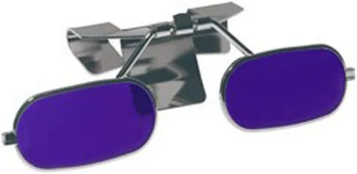 Gafas de seguridad para casco duro, 1/2 ojo, sombra azul cobalto, 6