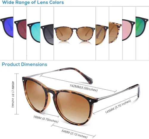 Miniatura 6 de Carfia Vintage Sunglasses for Women Polarized UV Protection Classic Retro