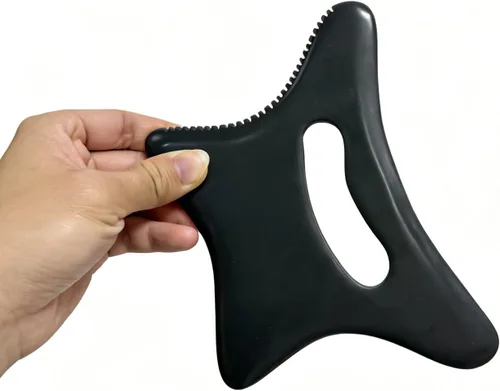 Body Gua Sha Tool Large Natural Bian Stone Handle Guasha Scraping, Muscle Scraper Tool for Soft Tissue, Manual Anti-Cellulite Sculpting Board for