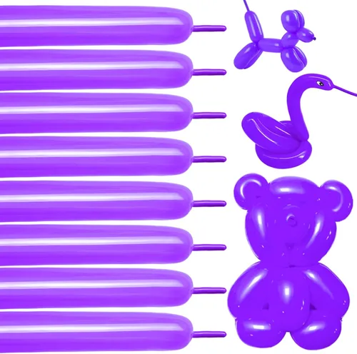 Miniatura 15 de Globos negros de 260 globos negros de látex grueso de 260q para modelo animal, 100 globos largos giratorios para regalos de Navidad de Halloween