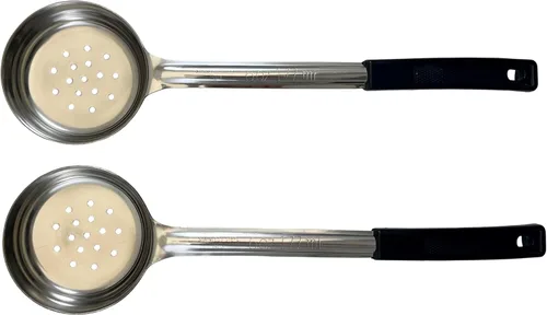 Miniatura 16 de Cuchara de acero inoxidable sólido de 4 onzas para medir y servir; cucharas de grado comercial (paquete de 2) Commercial-Grade Spoodle for