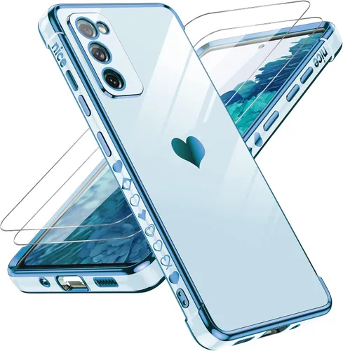 Miniatura 63 de LeYi for Moto G 5G 2025 Case: with Tempered Glass Screen Protector [2 Pcs]+ Full Camera Lens Protection,Love Heart Plating Cute Luxury Soft TPU