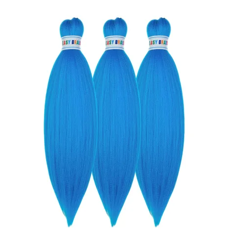 Miniatura 73 de Pelo corto negro trenzado preestirado de 14 pulgadas para trenzas sin nudos, pelo sintético 1B trenzado para trenzas Bob Box