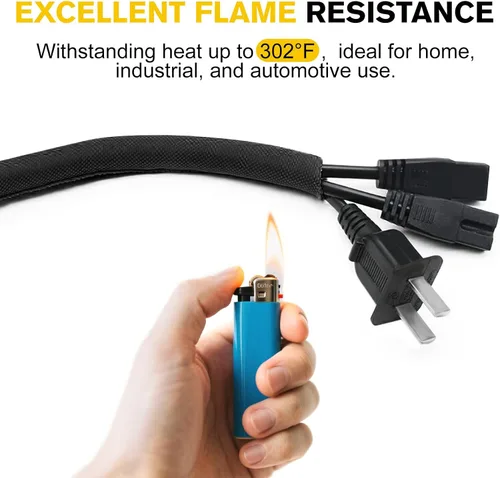 Miniatura 3 de Protectores de cables contra mascotas que no mastican, ultra duradero, protector de cable para mascotas, funda flexible para cables para TV