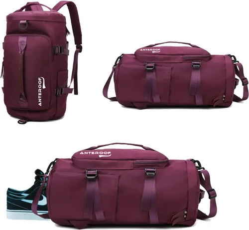 Bolsa de gimnasio con compartimento para zapatos para hombres y mujeres, bolsa de viaje, mochila cruzada, bolsa deportiva con gran capacidad,