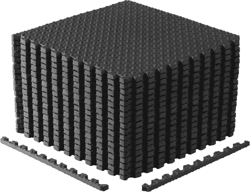 Miniatura 32 de CAP Puzzle Exercise Mats 3/4” Thick EVA Interlocking Foam Tiles for Home Gym Flooring Multiple Options Guijarro - Negro