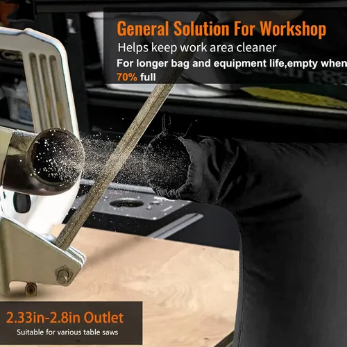 Miniatura 3 de Bolsa colectora de polvo para sierra de mesa compatible con Bosch/Dewalt/Ryobi/Craftsman/RIGID/Metabo/Kobalt/Skilsaw/Delta