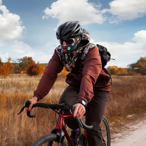 Miniatura 6 de Achiou - Pasamontañas, máscara facial, para hombres o mujeres, máscara de cara completa con capucha, para nieve, motocicleta, correr, clima frío