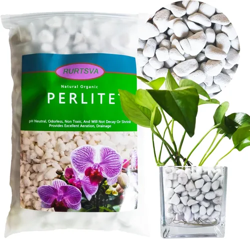 Perlita gruesa dura natural de 0.4 a 0.8 pulgadas, 2 cuartos de galón para plantas hortícolas, perlita orgánica gruesa a granel, mezcla para macetas