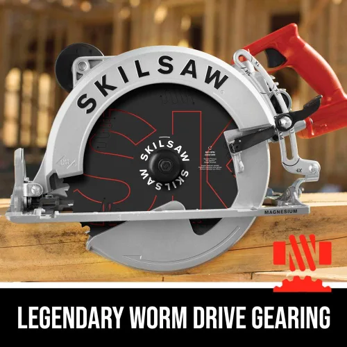 Miniatura 3 de SKIL SAW SPT70WM-01 - Sierra circular de 15 amperios y 10-1/4 pulgadas de magnesio SAWSQUATCH, sierra circular de tornillo sin fin, plata y SKILSAW