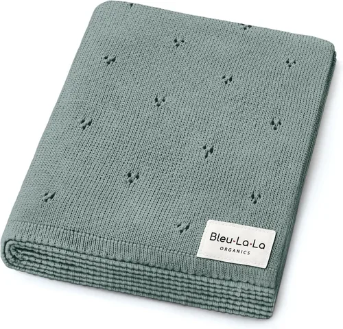 Miniatura 13 de Heritage Knit Manta Envolvente de Recepción de Algodón Orgánico para Niñas - Manta Envolvente Edredón de Punto de Algodón Orgánico de Lujo 100% 04