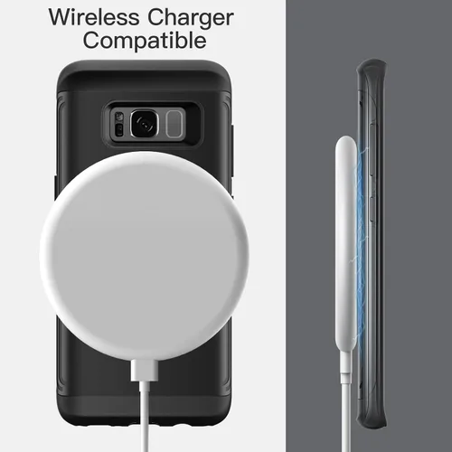 Miniatura 7 de JETech Funda a prueba de golpes para Samsung Galaxy S8, cubierta protectora de doble capa con absorción de golpes (negro)