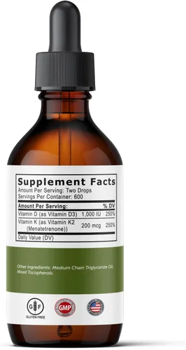 Miniatura 7 de Gotas de vitamina D3 con K2 para una mejor absorción, gotas de vitamina D para adultos y niños